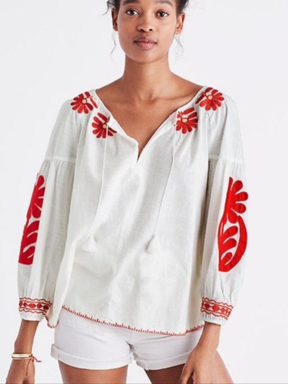 Madewell Embroidered Blanca Top